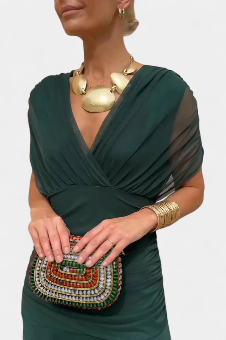 Hayden Laluna® | Elegant Dress With V-Neckline